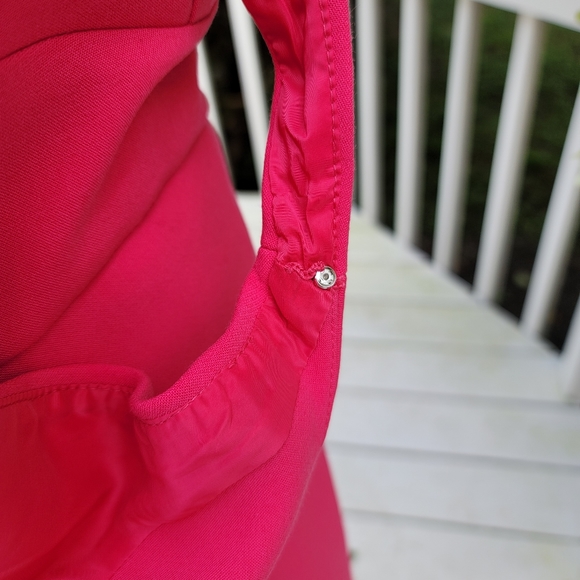 J Crew Sheath Dress Stretch Crepe Hot Pink - Picture 6 of 8